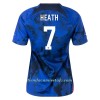 Camiseta de fútbol Estados Unidos HEATH 7 Segunda Equipación Mundial 2022 - Mujer